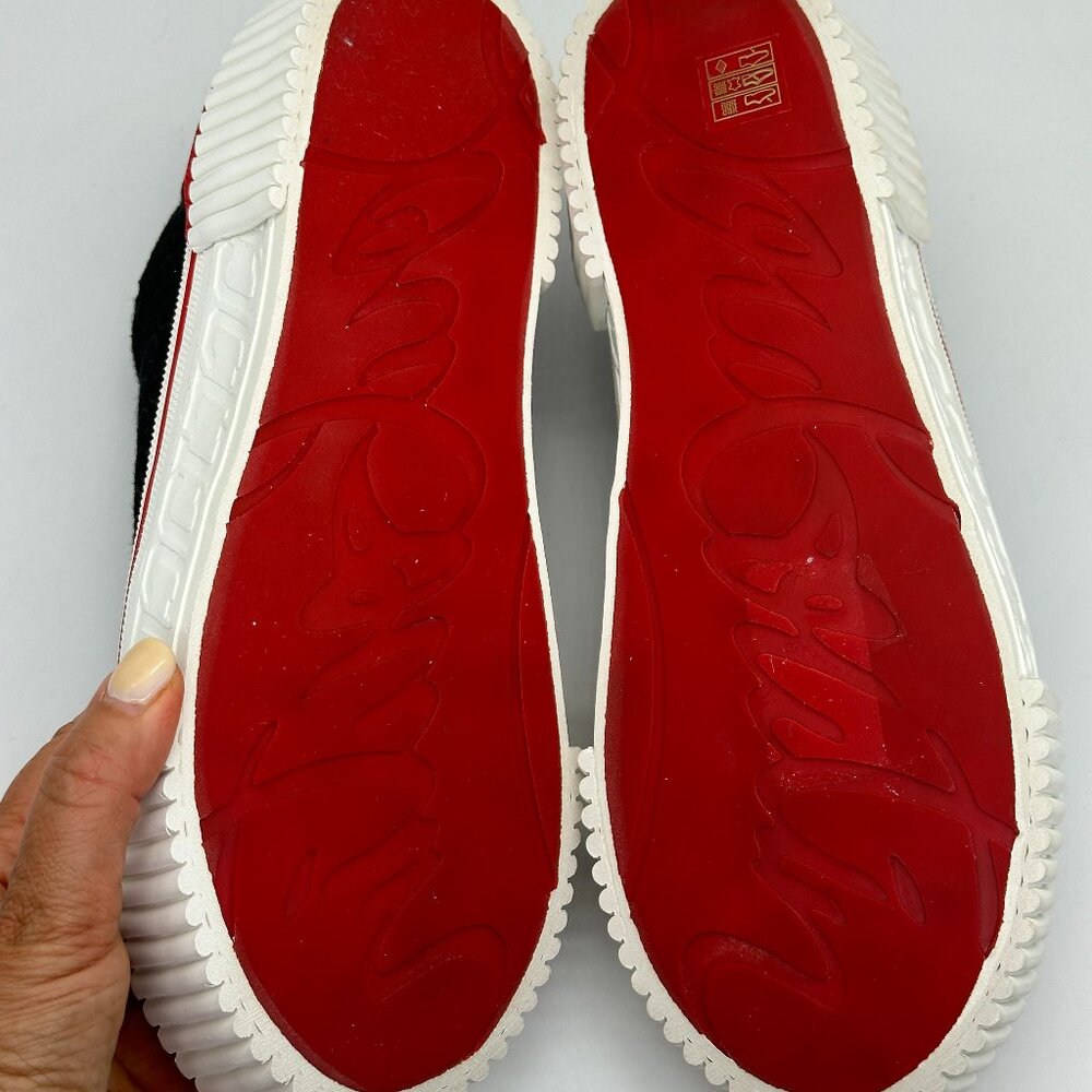 Christian Louboutin SUPER PEDRO Jacquard Monogram CL Logo Platform Sneakers - Picture 15 of 16